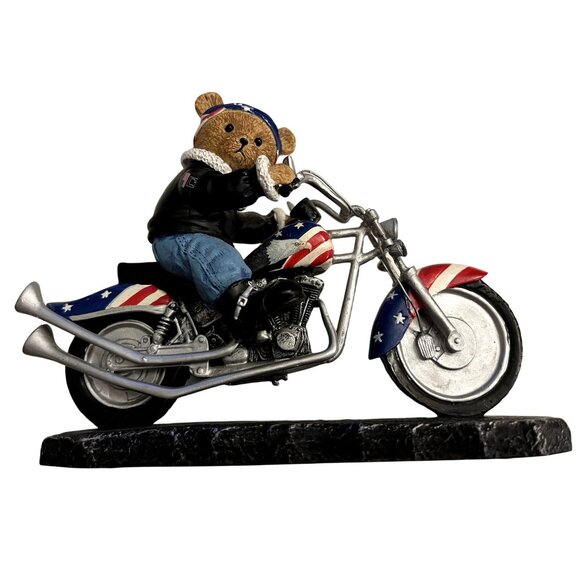 BEAR TO BE WILD Faithful Fuzzies Born To Ride Collection Figurine Sculpture 2678 - Picture 1 of 15